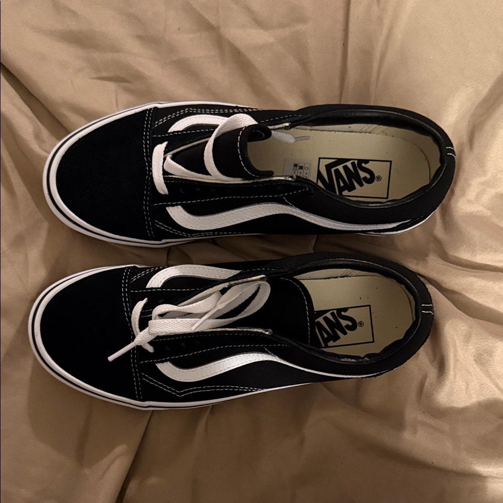 Vans Black and White Low-Top Sneakers